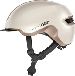 Abus Casque à Visière Design Et Réglable Hud Y (5 Modèles) -VTT Soldes Boutique casque velo urbain beige abus hud y champagne gold