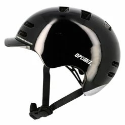Casque Clignotant Direction Optimiz 0370 -VTT Soldes Boutique casque velotaf noir brillant optimiz