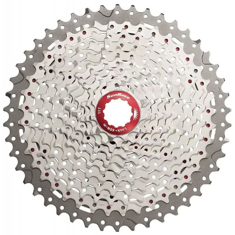 Cassette SunRace MX8 11Vit - 11/46 Argent 3 Cassette SunRace MX8 11Vit - 11/46 Argent