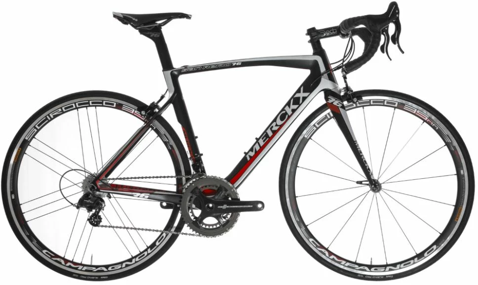 Vélo EDDY MERCKX SAN REMO 76 Carbone Noir Mat Silver Rouge 5 Vélo EDDY MERCKX SAN REMO 76 Carbone Noir Mat Silver Rouge – Image 3